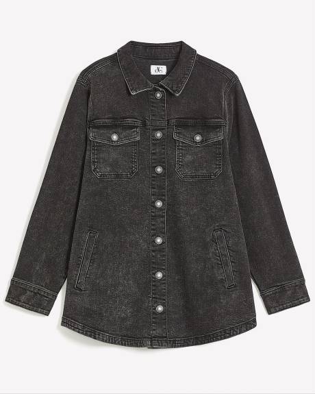 Veste en denim noir délavé, tissu responsable - d/C JEANS