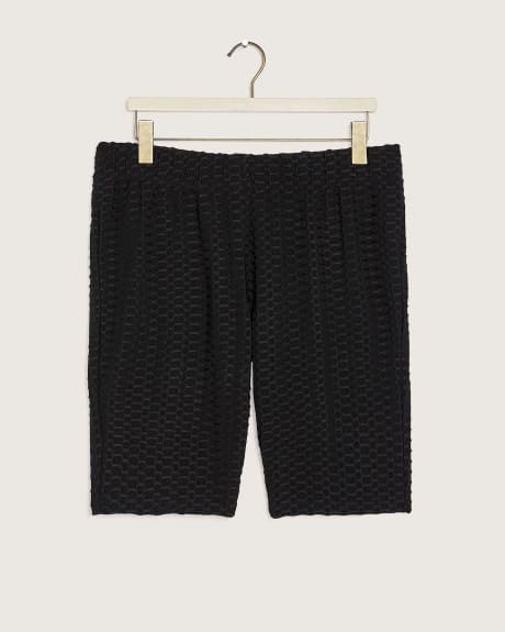 Textured Jacquard Biker Shorts