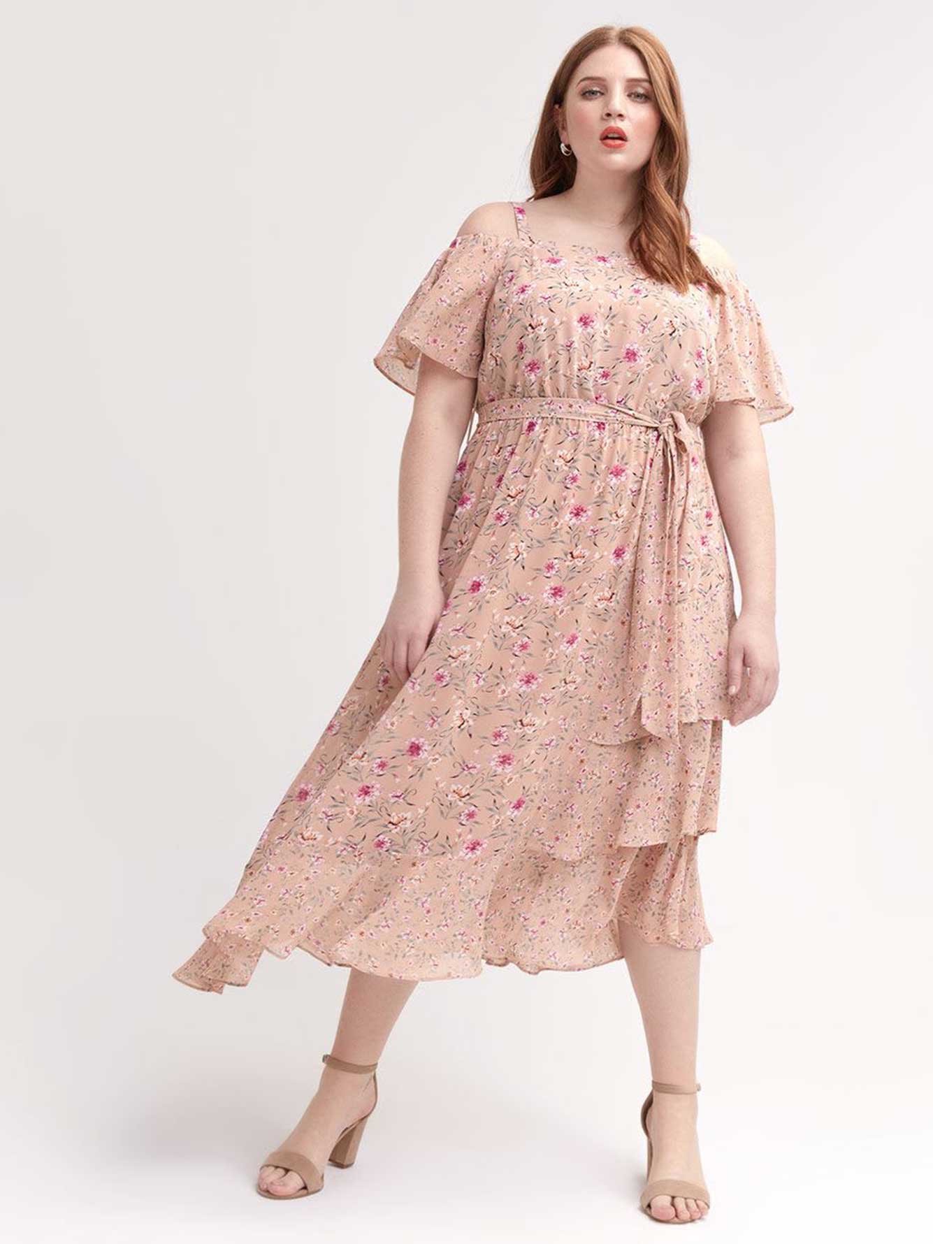robe longue mousseline fleurie