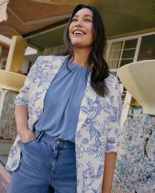 Printed Linen Blend Blazer Penningtons