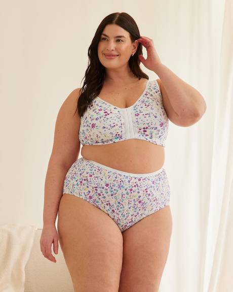 Cotton Wireless Bra with Front Closure - ti Voglio