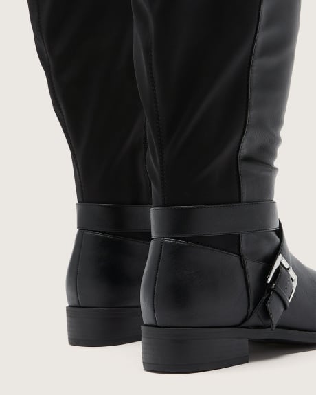 Extra Wide Width, Tall Boot with Ankle Strap