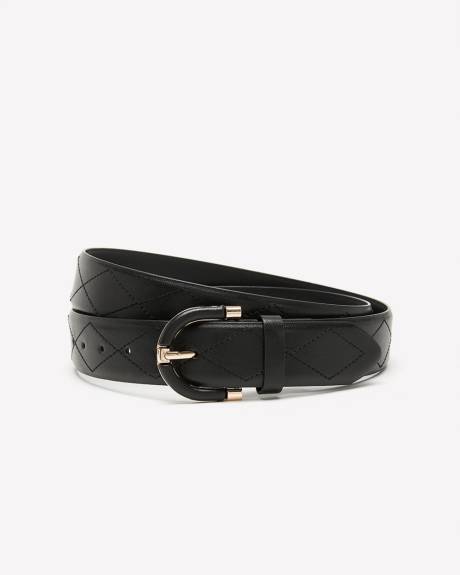Ceinture matelassée en cuir synthétique