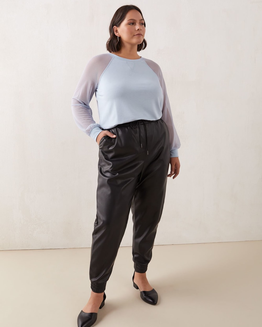 Mixed Media Sweatshirt Addition Elle Penningtons