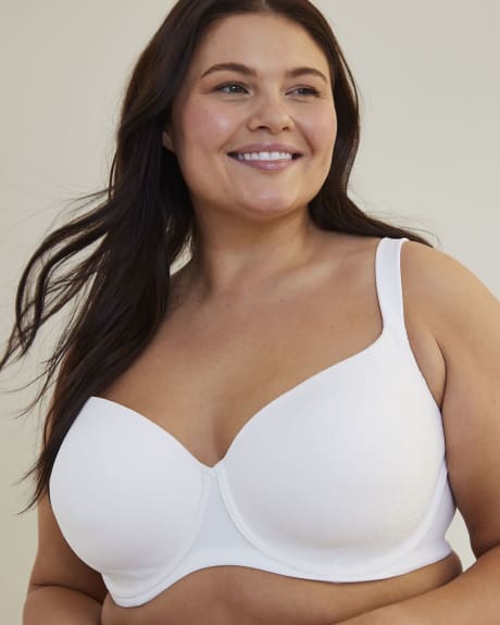 Solid Breathable Underwire T-Shirt Bra With Lace - tiVOGLIO