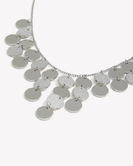 Short Necklace with Paper Glitter Drop Discs