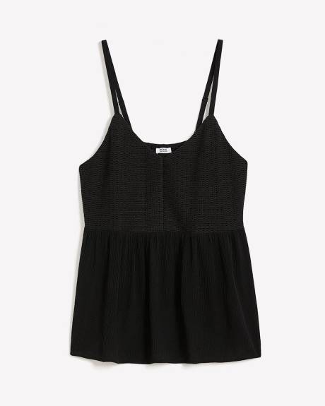 Blouse sans manches bimatière