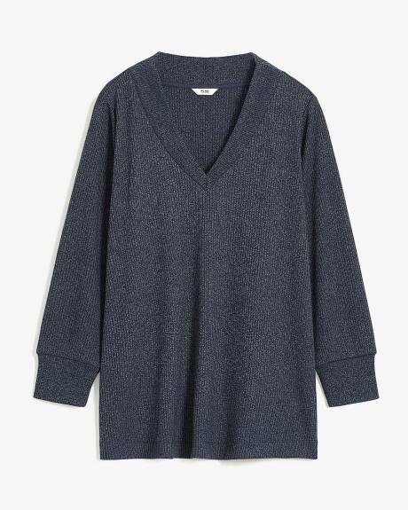 Knit Top with Long Bubble Sleeves