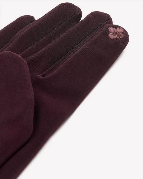 Gants habillés en tricot avec boucle au poignet
