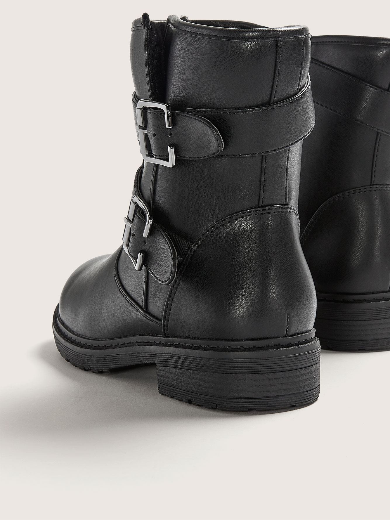 double buckle booties