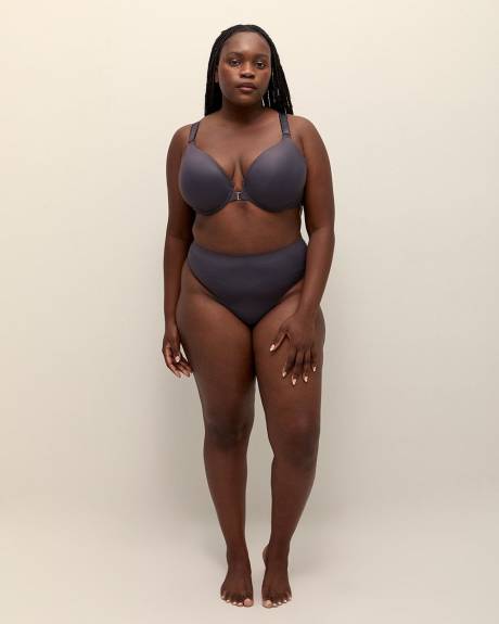 Front-Closure Plunge Bra with Lace Back - Déesse Collection