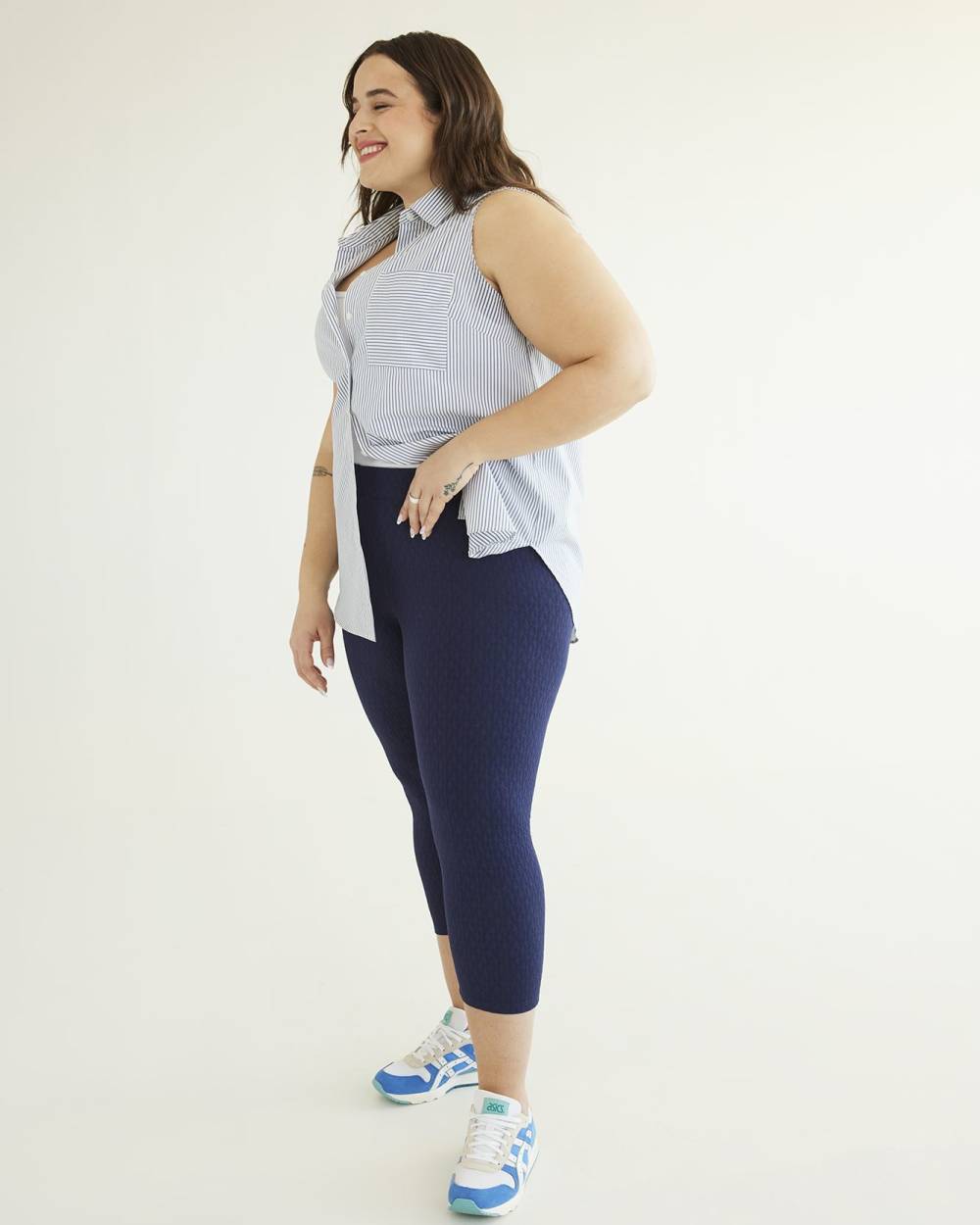 Legging capri texturé tendance