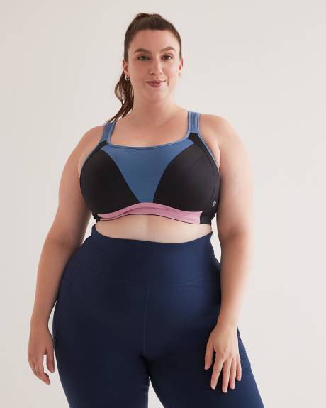 Colourblock Underwire Sports Bra, G-H Cups - Active Zone