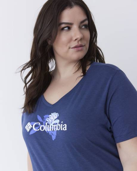 Bluebird Day Relaxed V-Neck Tee - Columbia