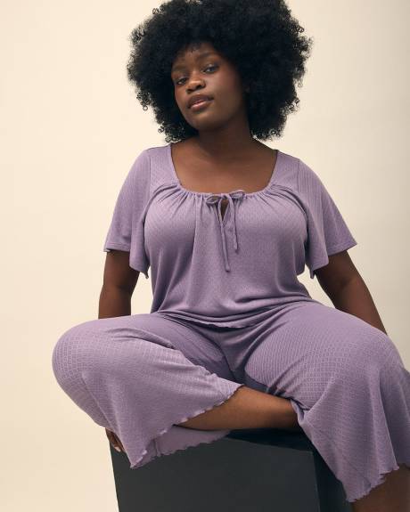 Pantalon de pyjama capri en pointelle - ti Voglio
