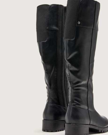 Extra Wide Width Tall Boots With Lug Sole - Addition Elle