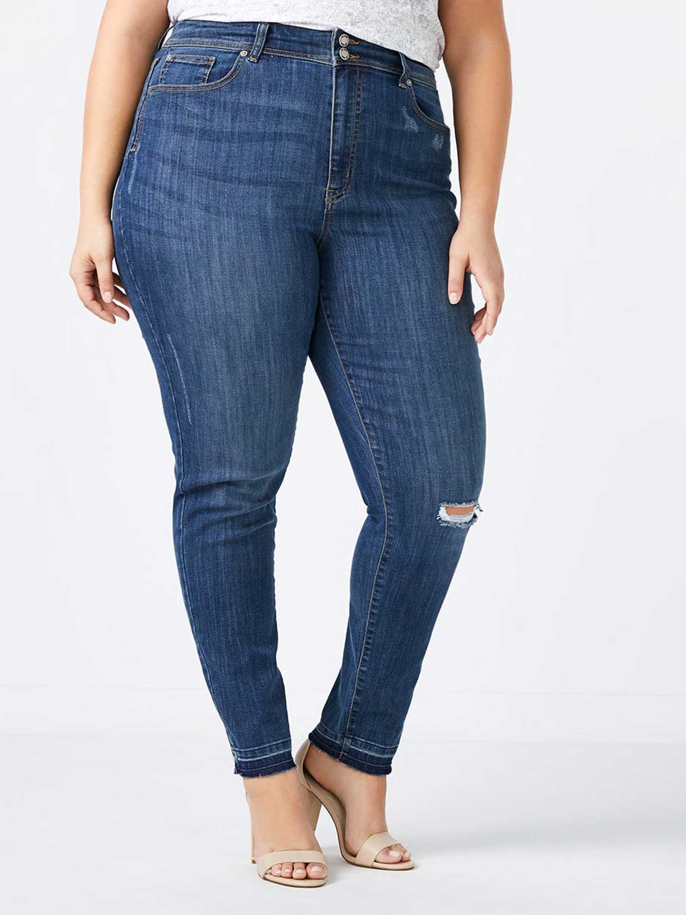 high rise skinny jeans