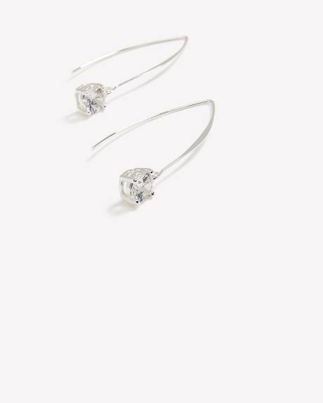 Boucles d'oreilles longues avec zircon cubique