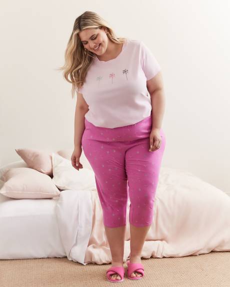 Printed Cotton Pyjama Capri - ti VOGLIO