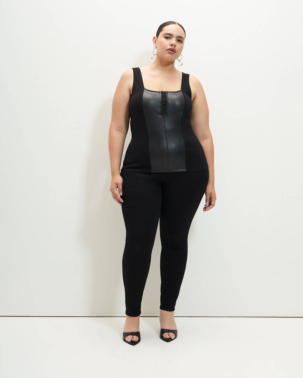 Responsible, Sleeveless Bodycon Knit Top - Addition Elle