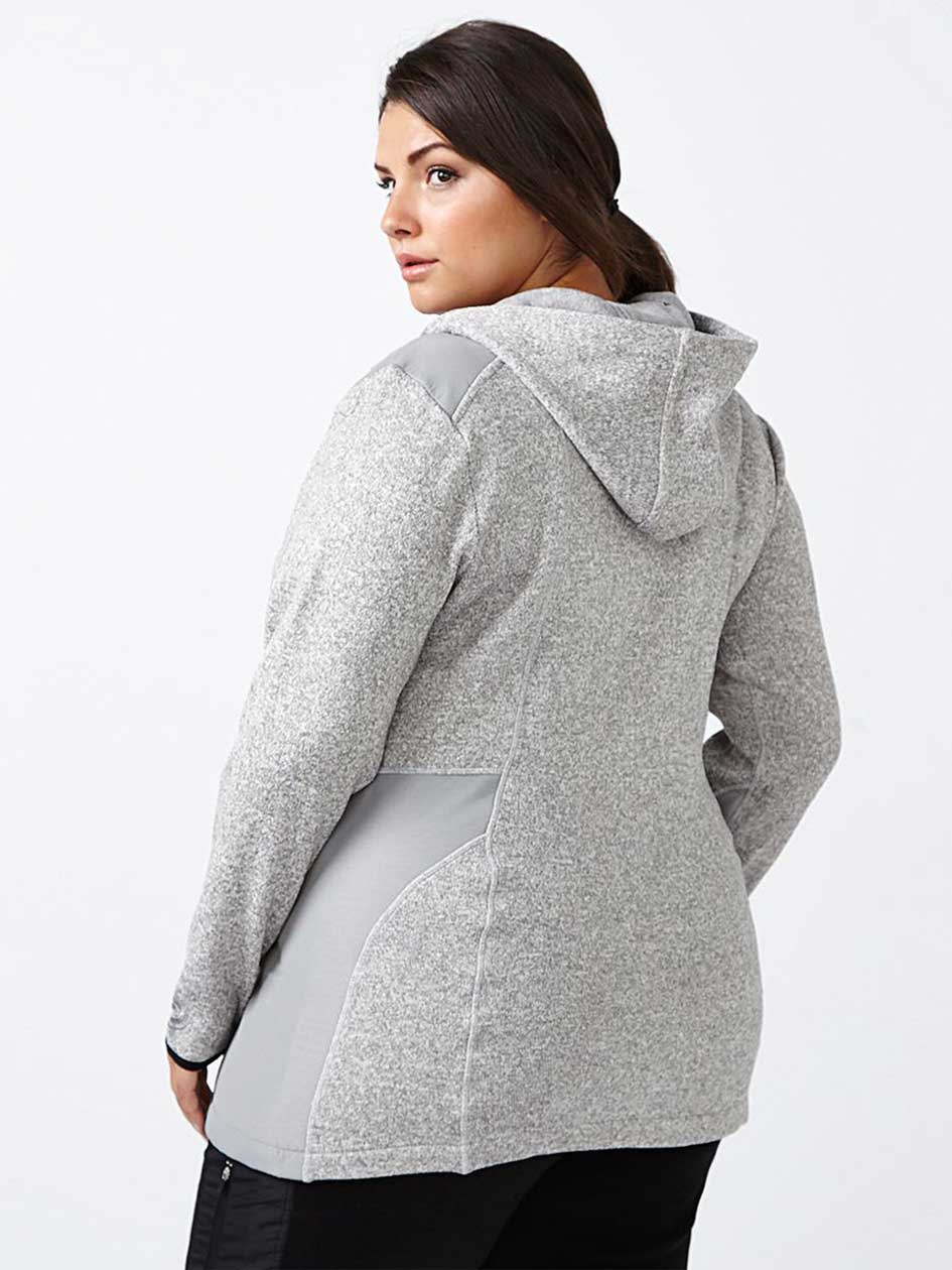 Sports PlusSize Hooded Fleece Jacket Penningtons