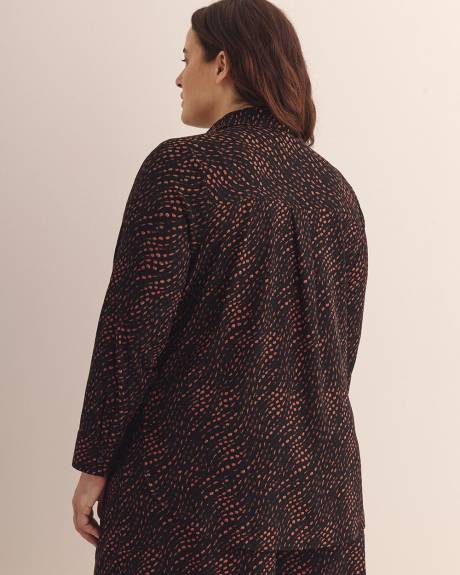 Buttoned-Down Long Sleeve Knit Shirt
