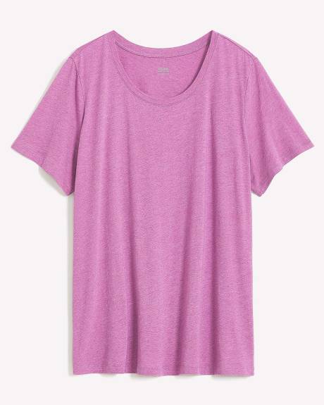 Boyfriend Fit Scoop-Neck T-Shirt - PENN. Essentials