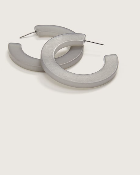 Acrylic Matte Hoop Earrings Penningtons