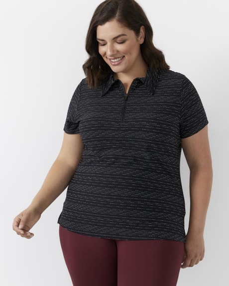Printed Short-Sleeve Polo - Active Zone