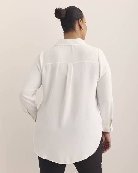 Silky Buttoned Down Tunic