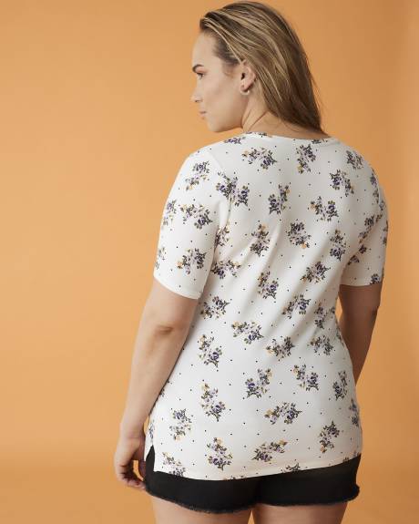 Responsible, Printed Silhouette-Fit Tee - Addition Elle
