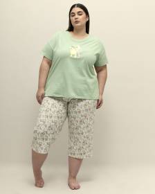 Pantalon capri de pyjama fleuri de Winnie l'Ourson - ti Voglio