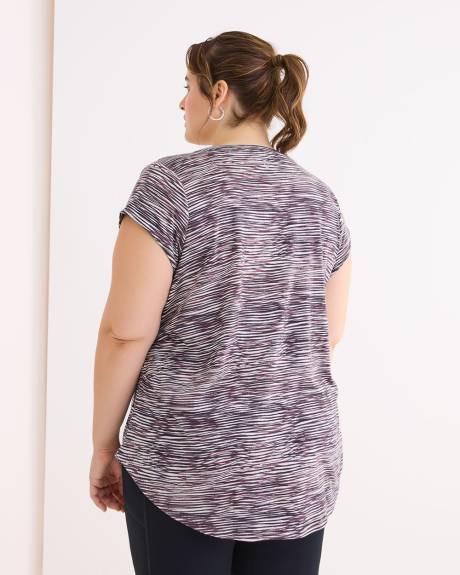 V-Neck Tee with Side Shirring - Active Zone