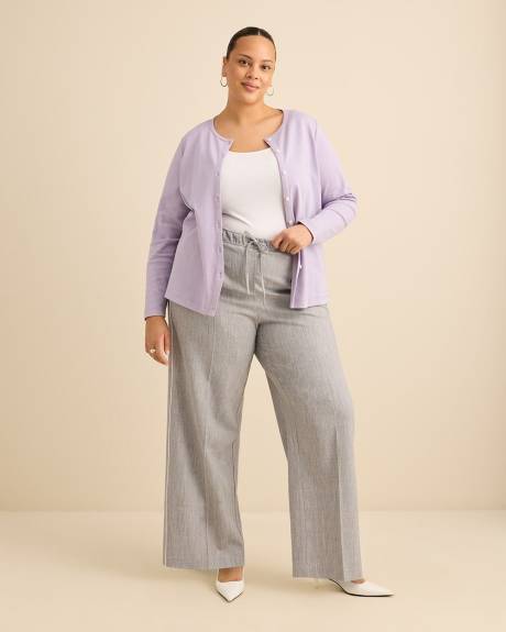 Haut &agrave; manches longues, col rond