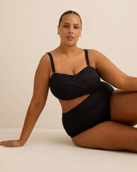 Culotte de maillot taille haute noire
