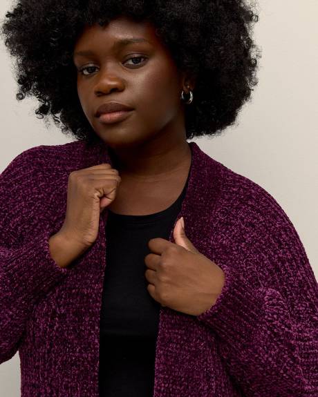 Chenille Open Tunic Cardigan