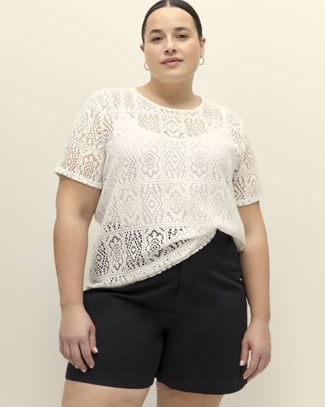 Crochet Short-Sleeve T-Shirt