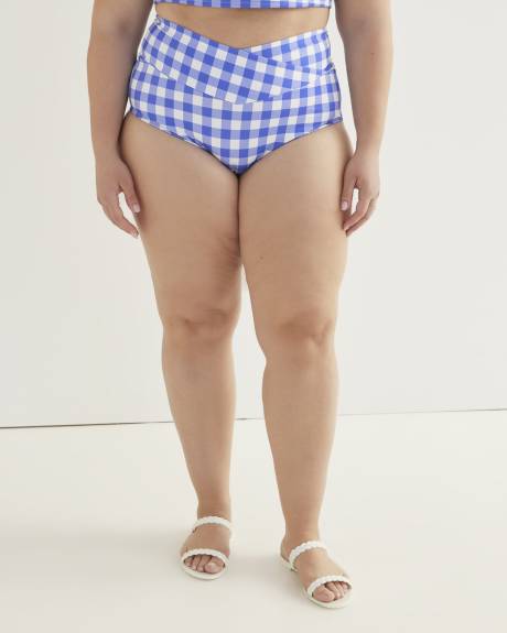High-Waisted Criss Cross Swim Brief