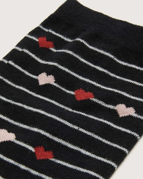 Chaussettes, imprimé rayures et coeurs - In Every Story