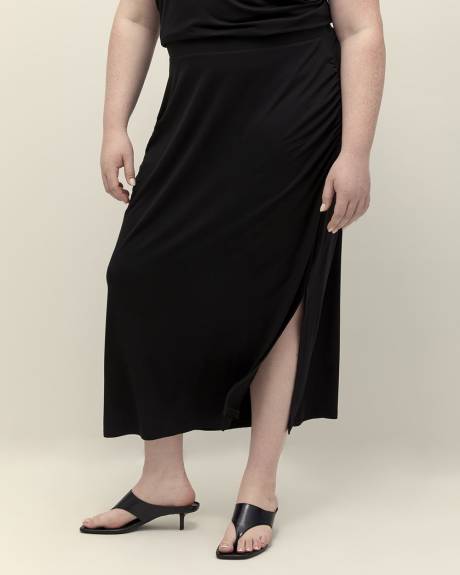 Responsible, Ruched Midi Skirt