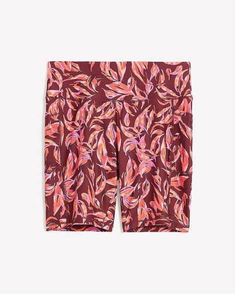 Printed Bike Short with Pockets - Active Zone