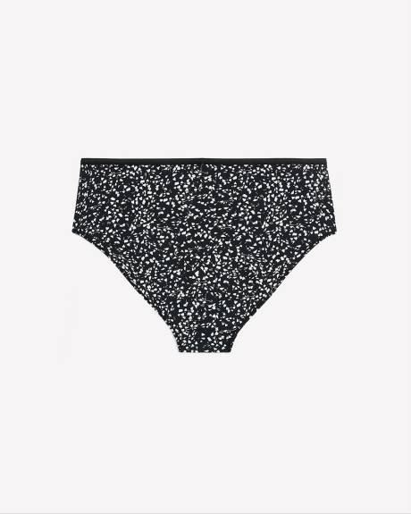High-Cut Heart-Print Brief with Shiny Elastic - ti Voglio
