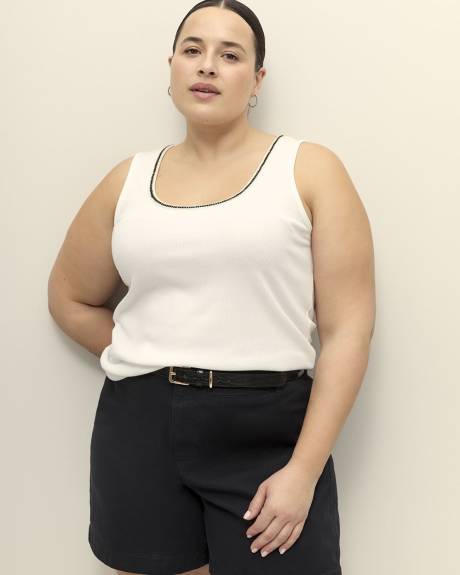 Camisole côtelée à encolure en U - Essentiels PENN.