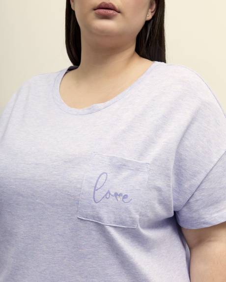 Heather Blue Short-Sleeve Sleepshirt - ti Voglio
