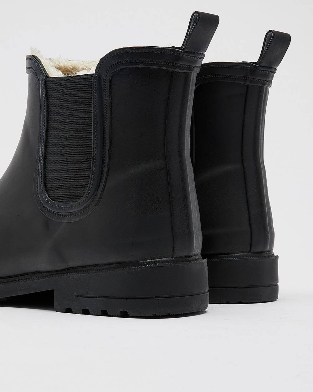 Extra Wide Width, Ankle Rain Boots with Fur Lining Penningtons