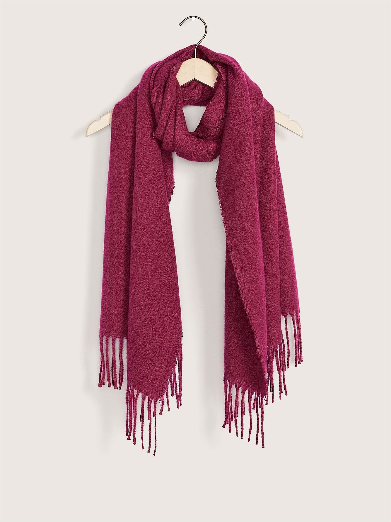 Woven Scarf with Fringes