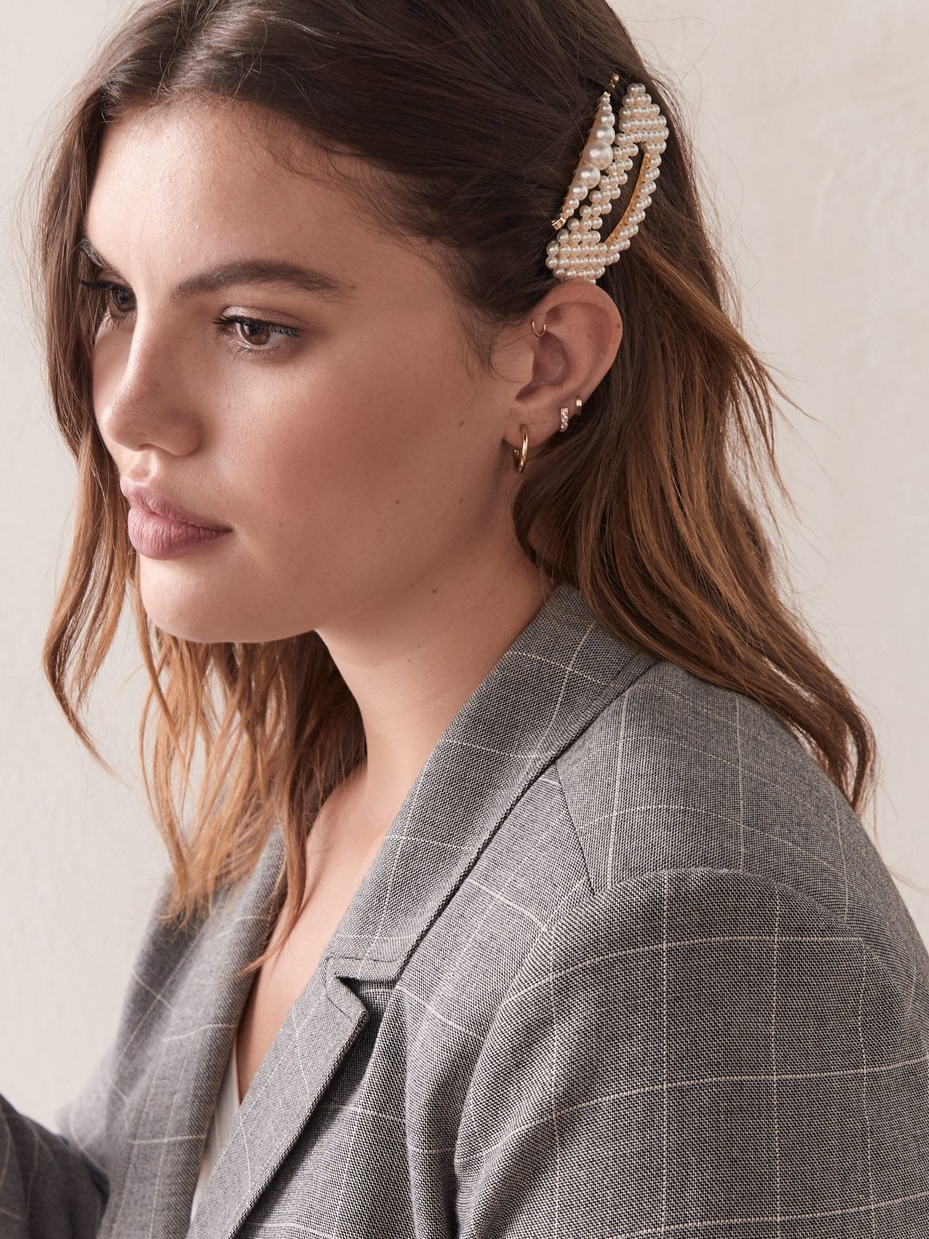 Set of 2 Faux Pearl Mini Hair Clips Addition Elle Penningtons