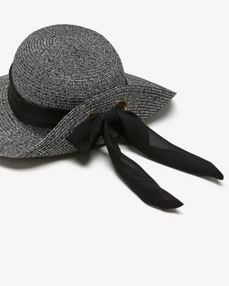 Space Dye Straw Hat with Adjustable Tie
