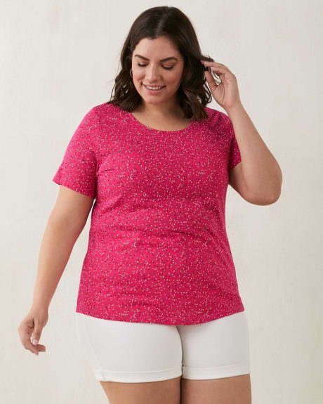 Printed Crew-Neck Curvy Tee - In Every Story