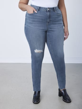 Jean à jambe ajustée, coupe galbée, délavé moyen, tissu responsable - d/C Jeans
